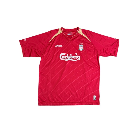Vintage Reebok Liverpool FC 2004-06 Home Jersey Carlsberg Red Mens Soccer Shirt
